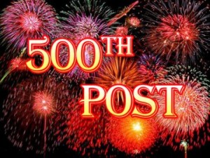 500 Blog posts, fireworks