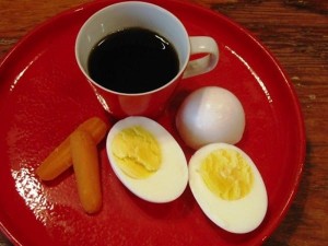 Coffee, Carrots, Egg